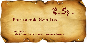 Marischek Szorina névjegykártya